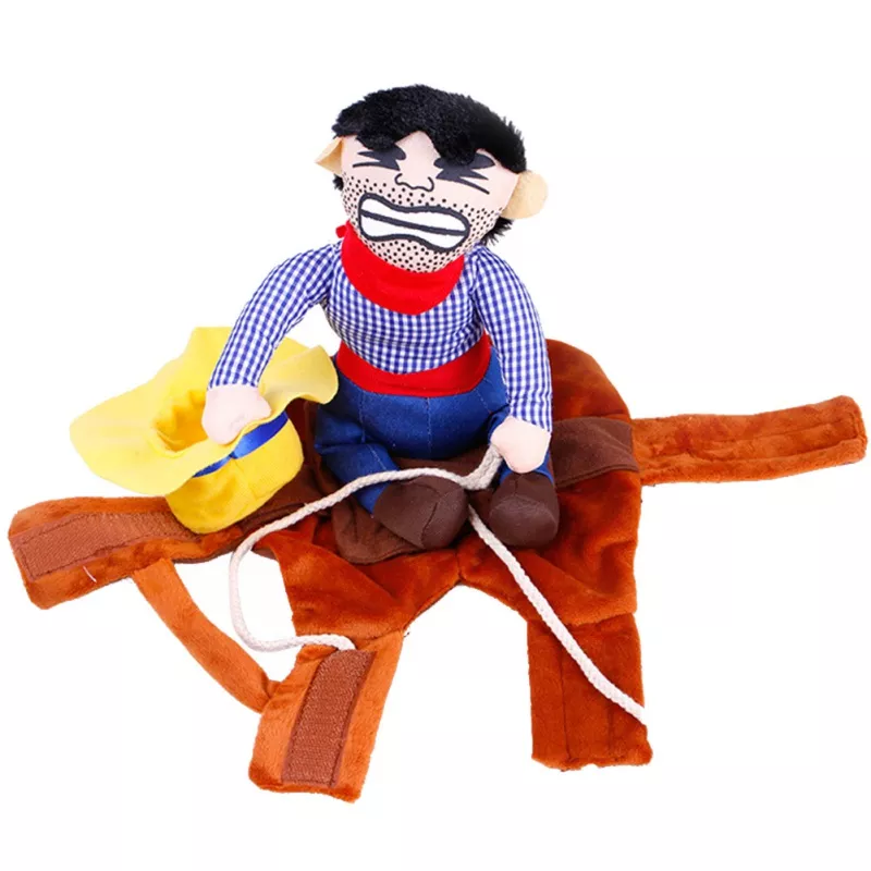 Novelty Cowboy Rider Dog Costume for Dogs Clothes Party Halloween Pet Costume New Year Outfit Pet Cat Clothes Chihuahua - Image 3