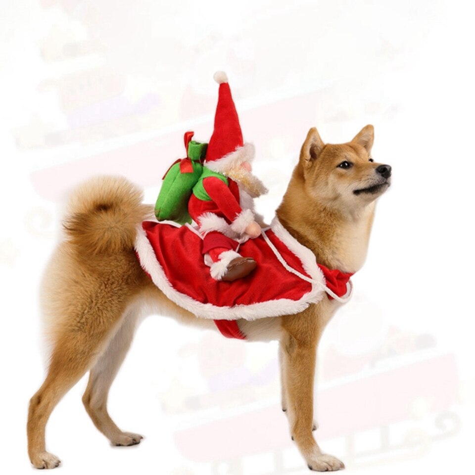 Santa Clause Riding on Dog Costume - Image 5