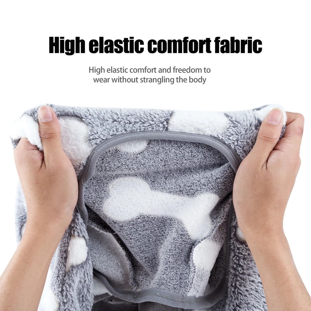 Four Legs Dog Pajamas Puppy Fleece Winter Warm Dog Jumpsuit Cute Pet Clothes Onesies For Medium Large Dogs Labrador Coat - Image 4