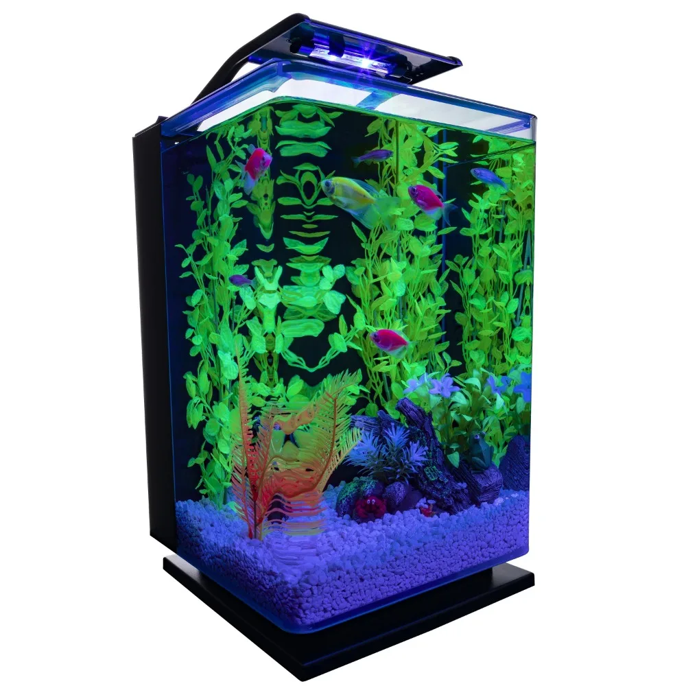 Aquarium 5 Gal Desktop Starter Glass Aquarium Kit Fishbowl Fish Aquatic Pet Supplies Products Home Garden - Image 2