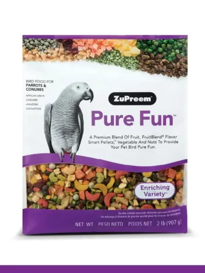 Pure FunĀ® Bird Food for Parrots and Conures 2 lb Seed and Pellet Mix