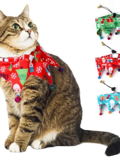 Pet Scarf Bandanas Christmas Dress Up Cat, Kitten, Puppy or small Dog Neckerchief