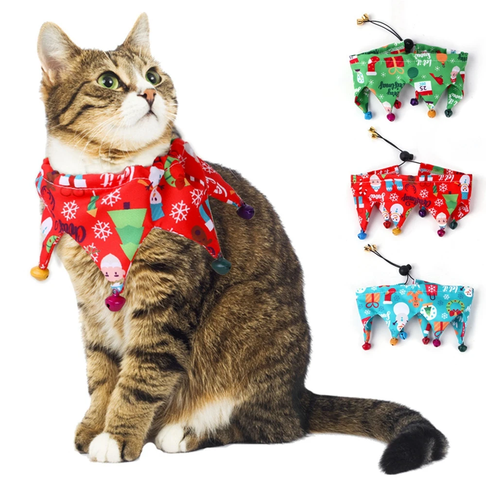 Pet Scarf Bandanas Christmas Dress Up Cat, Kitten, Puppy or small Dog Neckerchief