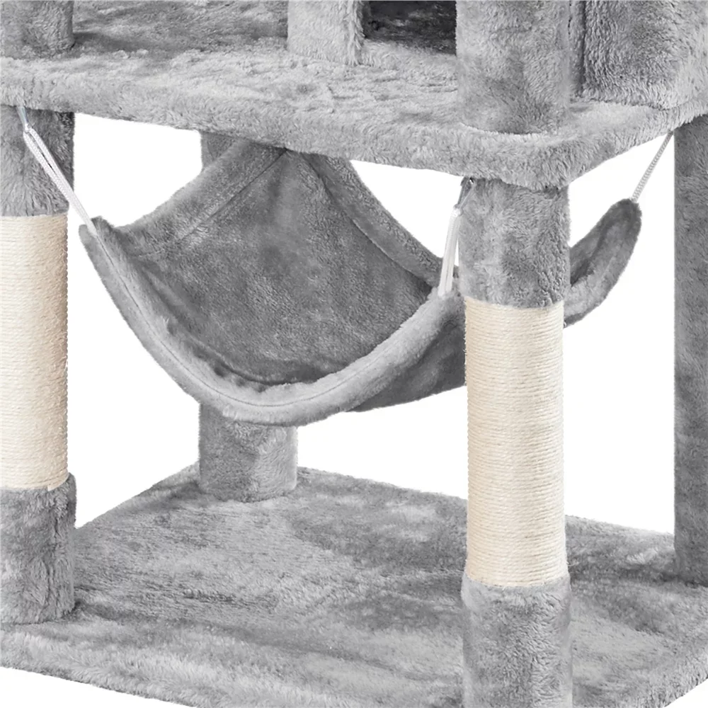 SmileMart 67'' H Multi-Level Cat Tree Cat Tower Condos,Cat Supplies,Cat Climbing Frame,Cat Toys,So That Cats Can Play Happily - Image 5