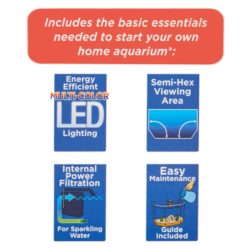 Aqua Culture 6.5-Gallon Semi-Hex Aquarium - Image 4