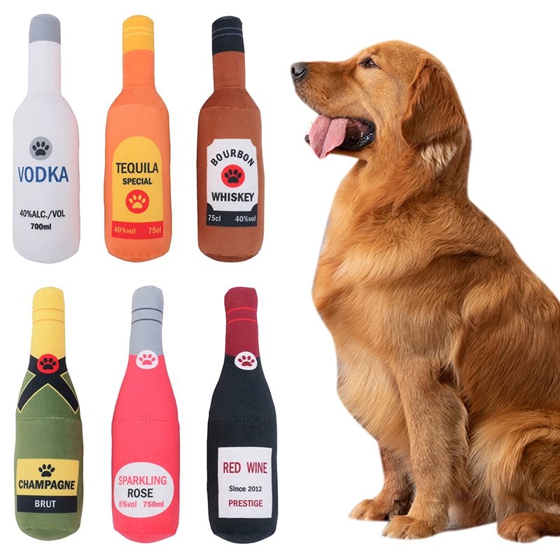 Squeaky Champagne Tequila Bottle Shape Toy - Image 9