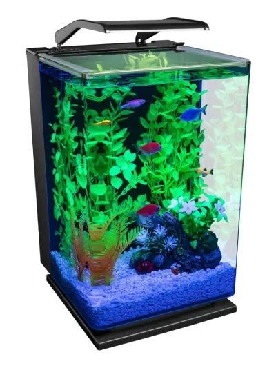 Aquarium 5 Gal Desktop Starter Glass Aquarium Kit Fishbowl Fish Aquatic Pet Supplies Products Home Garden
