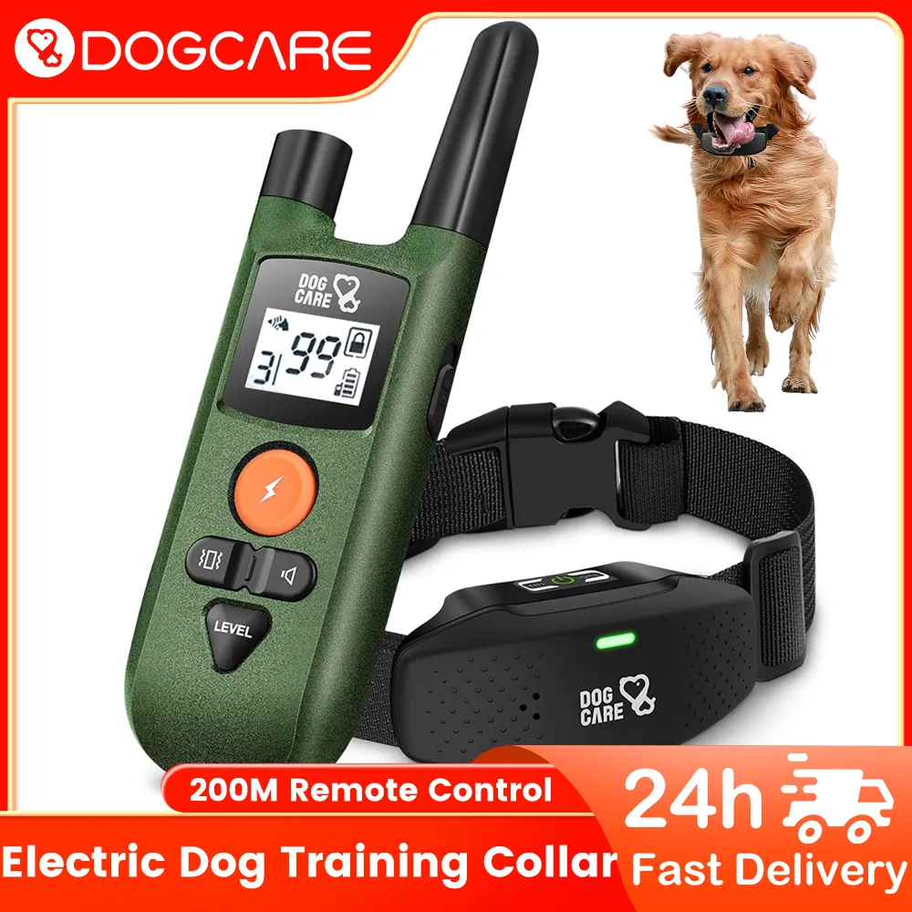 DOGCARE TC05 Digital Dog Training Collar Waterproof Rechargeable Remote Control Anti-Bark Pet Stop Shock Collar Electric Shocker