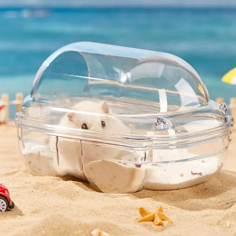 Dual-Use Hamster Sand Bath Container