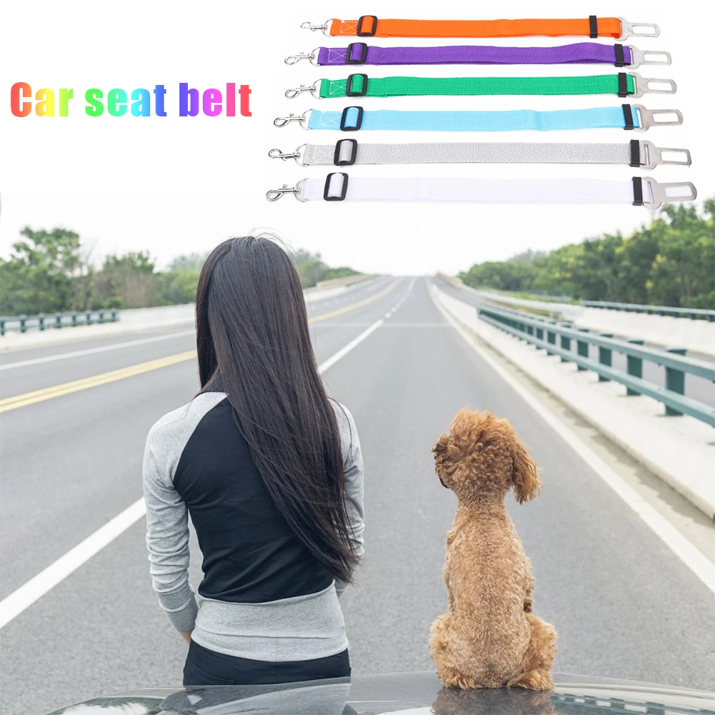 Pet Dog Safety Belt Adjustable Leash Vehicle Seat Belt Pet Lever Traction Dog Collars Harness Lead Clip Puppy Pet Supplies - Image 2