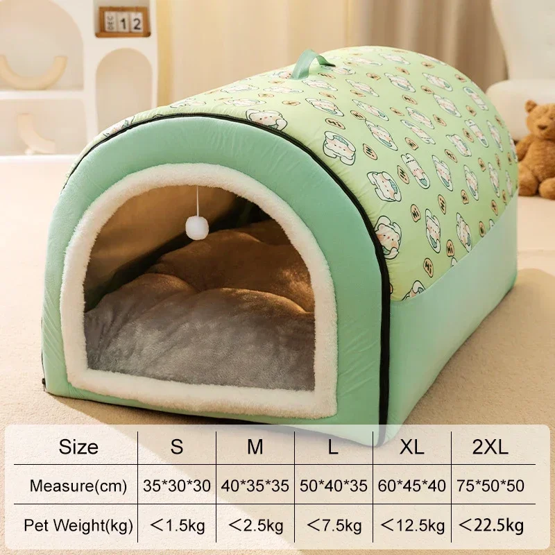 Big Dog Kennel Warm Winter Dog House Mat Detachable Washable Dogs Bed Nest Deep Sleep Tent for Medium Large Dogs House Supplies - Image 7