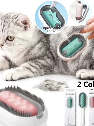 Cat Brush Pet Grooming Comb With Water Tank Double Sided Hair Removal Brush For Cats Dogs Remove Floating Hair Cat Accessories