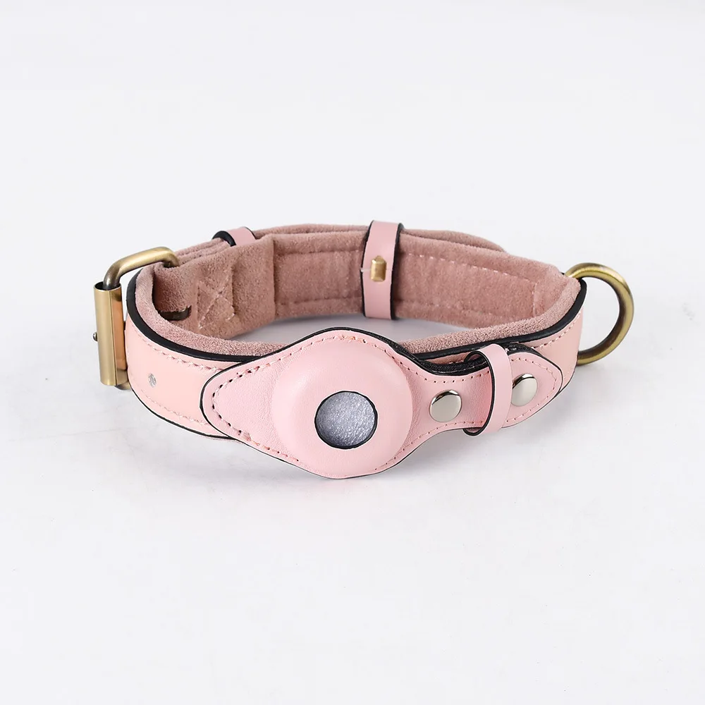 New Leather Anti-Lost Dog Collar With Airtag Holder For The Apple Airtag Heavy Duty Anti Lost Positioning Collar Dog Accessories - Image 10